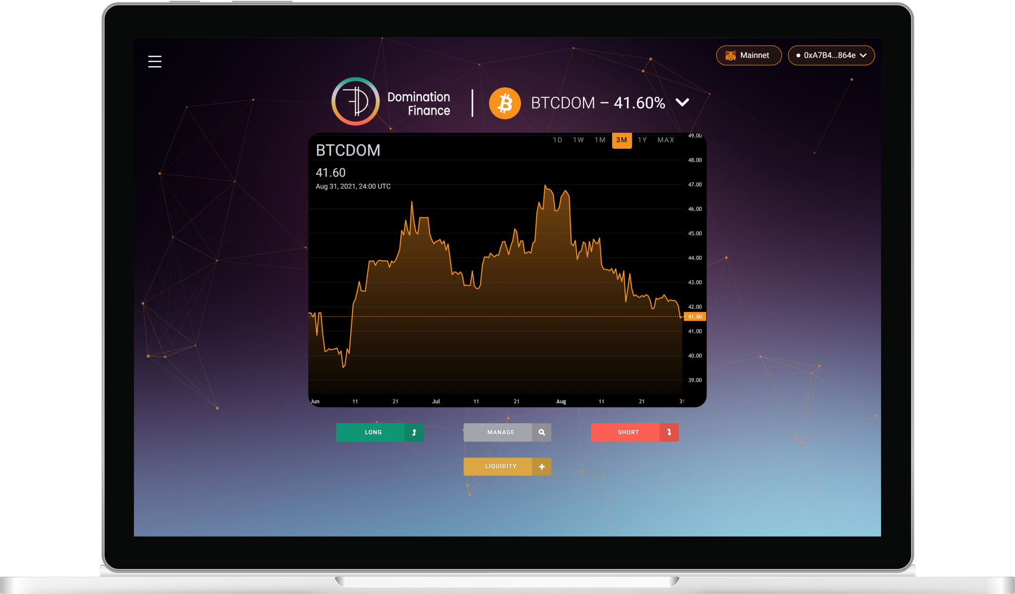 Screenshot of Domination Finance on Desktop